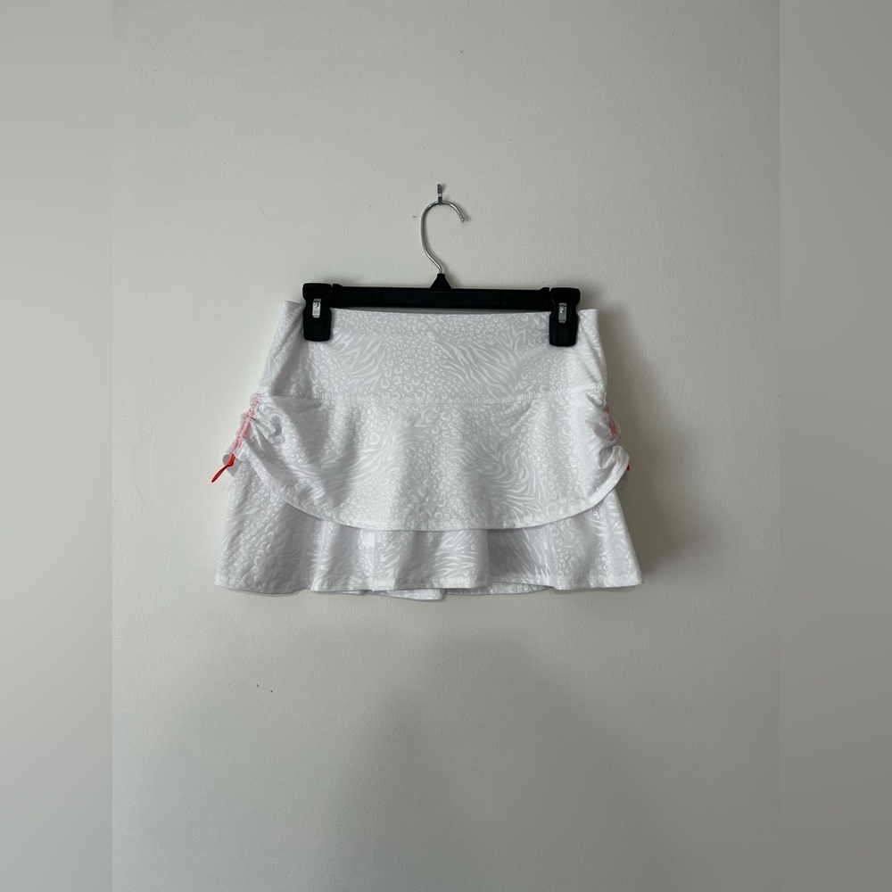 Lucky in Love Athletic Skirt with Cheetah/Animal Print and adjustable side ties